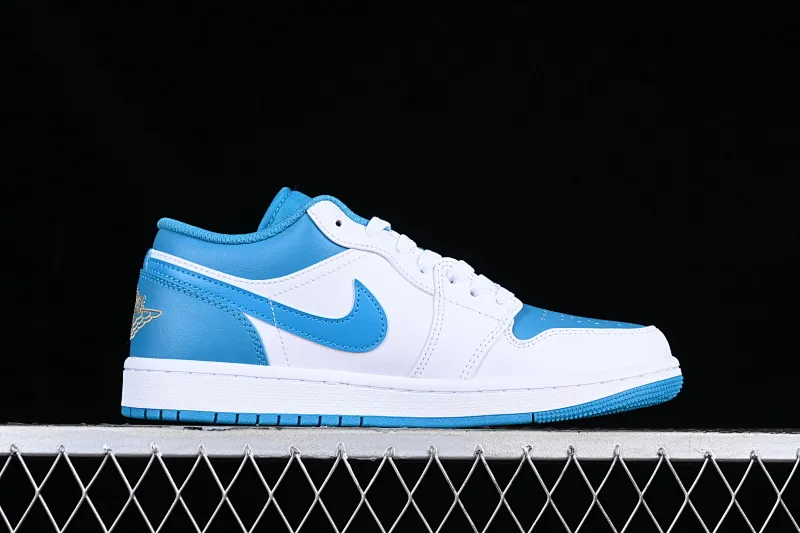 All categories Air Jordan Jordan series basketball shoes Air Jordan 1 Low G version pure original Air Jordan 1 Low "Aquatone" AJ1 Joe 1 blue and white low-top cultural basketball shoes 553558-174